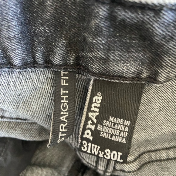 🛑SOLD Prana Men’s Straight Slim Feener Jean in Washed Black Size 31W x 30L - Picture 7 of 9